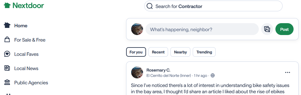 Adventures on Nextdoor